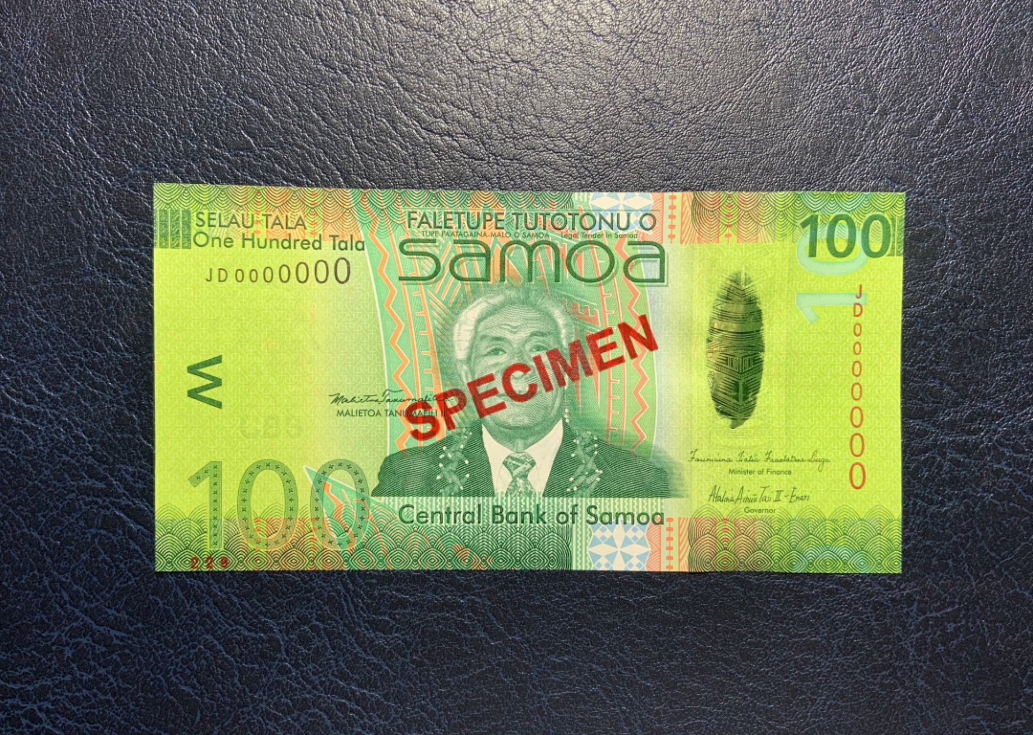 收藏联盟Quantum Auction 第251期拍卖  萨摩亚2012年100塔拉样票 品相UNC