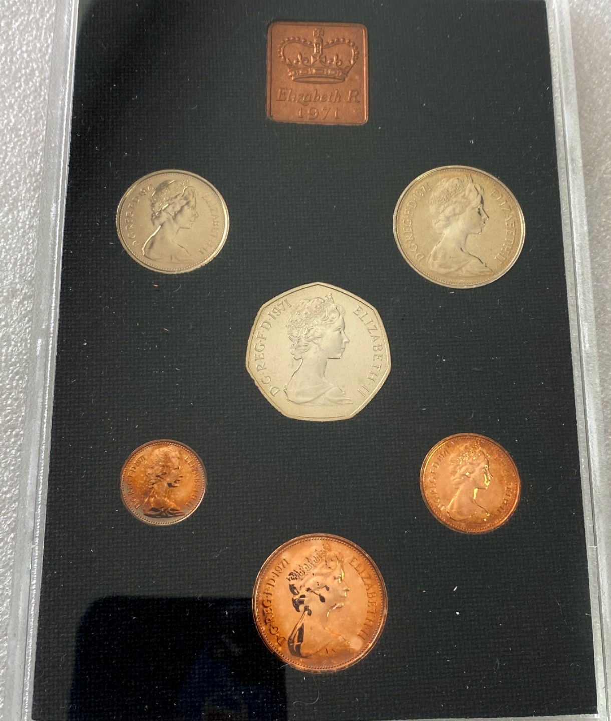 方圆集藏第三期专场 11274-英国1971年币改首年皇家造币厂7枚精制币套装