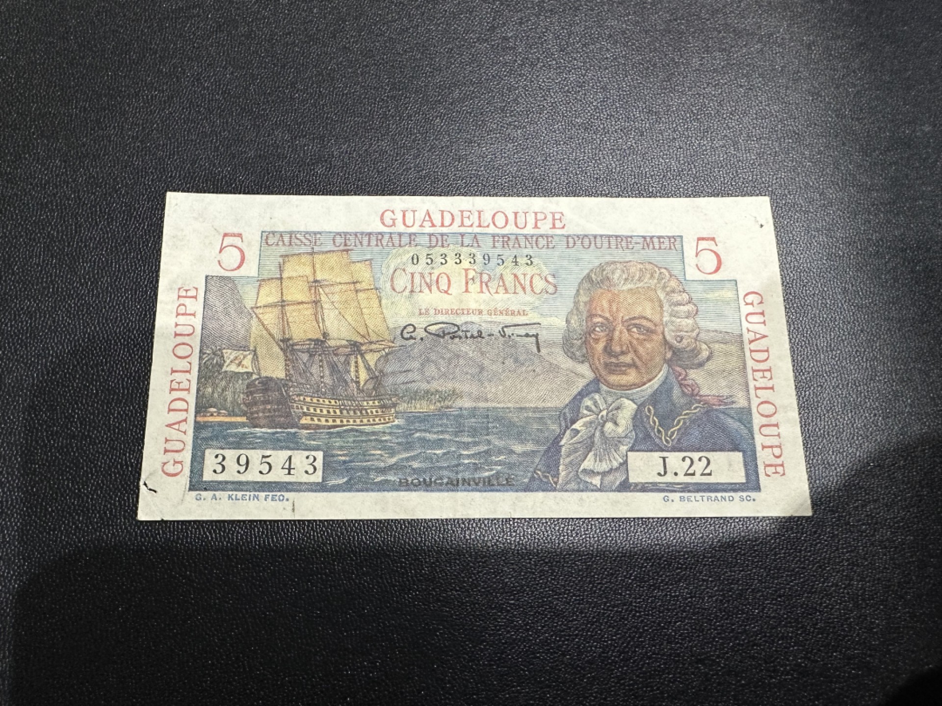 《外钞收藏家》第二百六十二期（连拍第二场） 法属圣皮埃尔和密克隆5法郎 品相如图