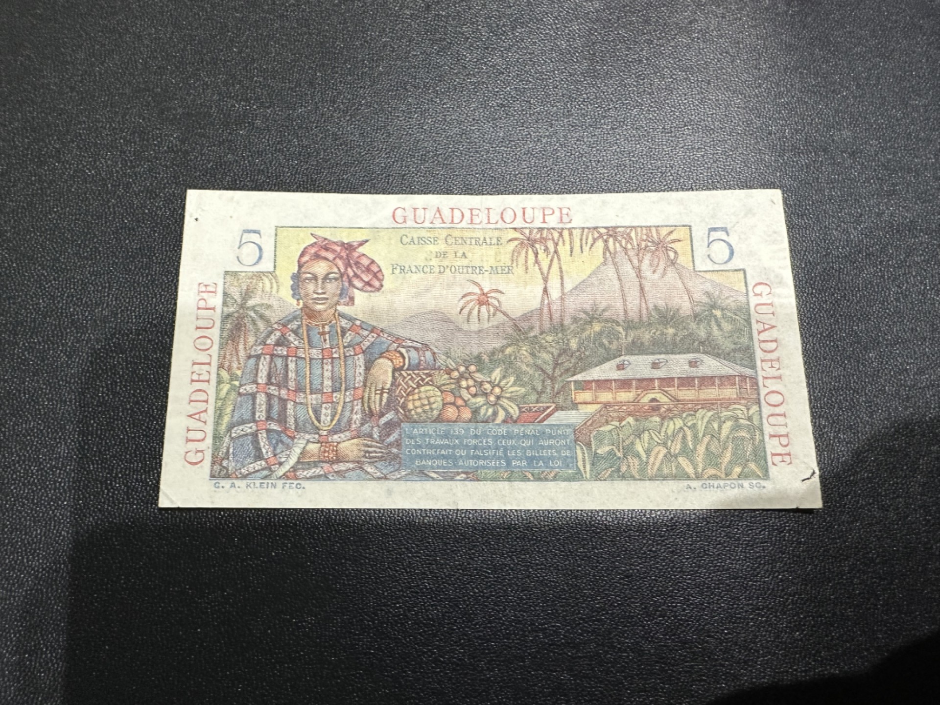 《外钞收藏家》第二百六十二期（连拍第二场） 法属圣皮埃尔和密克隆5法郎 品相如图