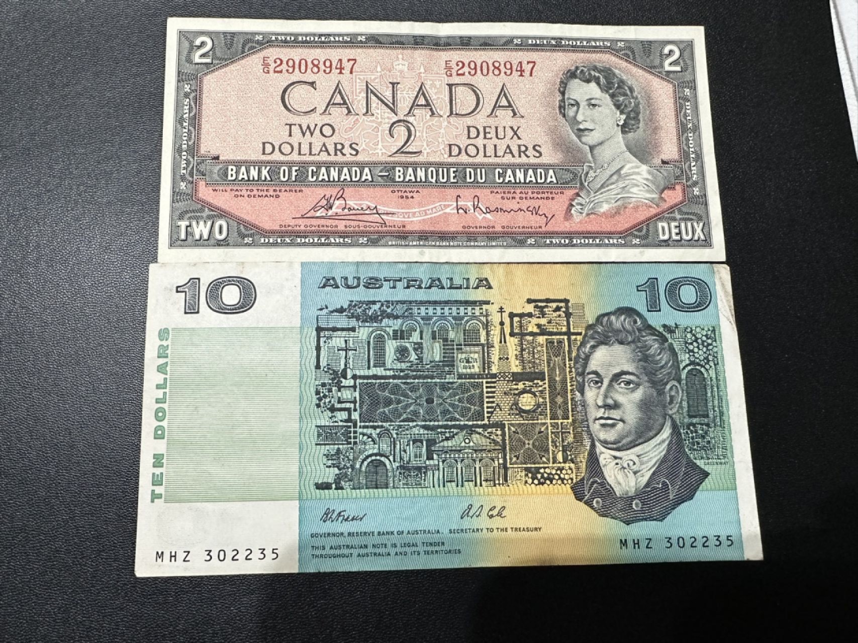 《外钞收藏家》第二百六十二期（连拍第二场） 加拿大、澳大利亚两张一起 流通品