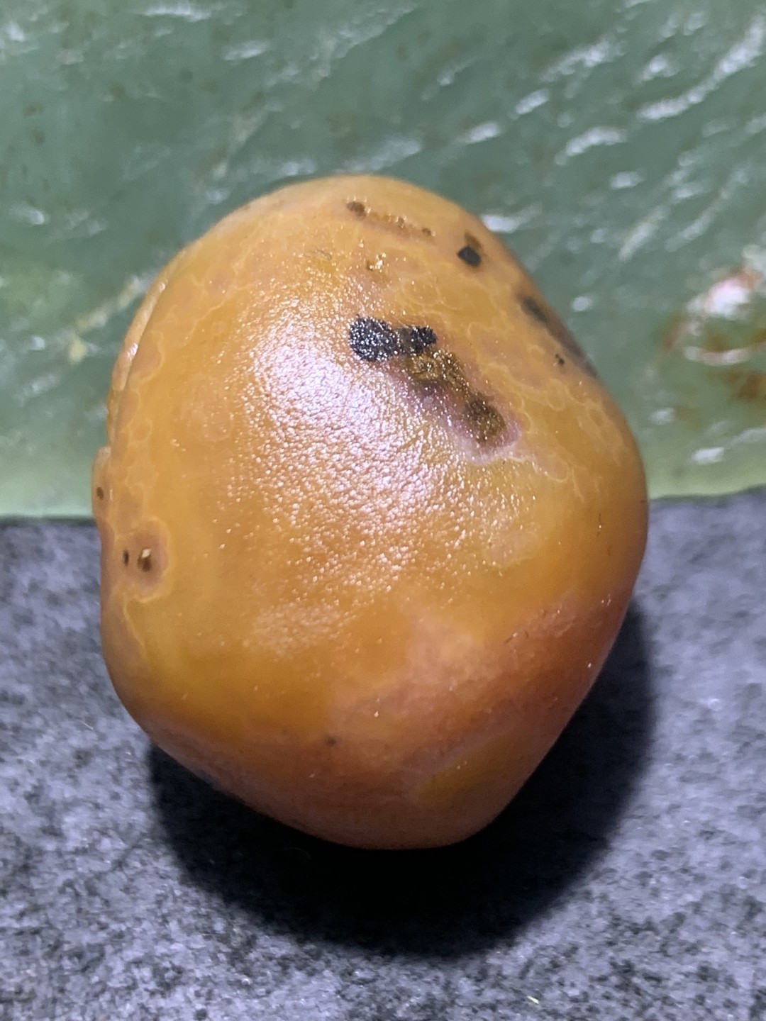 精美亚光原皮天眼战国红玛瑙手工俏色巧雕喜上眉梢随形吊坠（把件)一个，