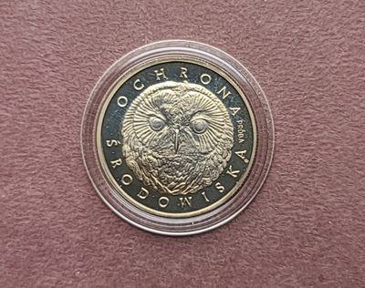 【币将精彩】世界钱币拍卖(2023-4-19) - 波兰1986年猫头鹰精制镍币样币