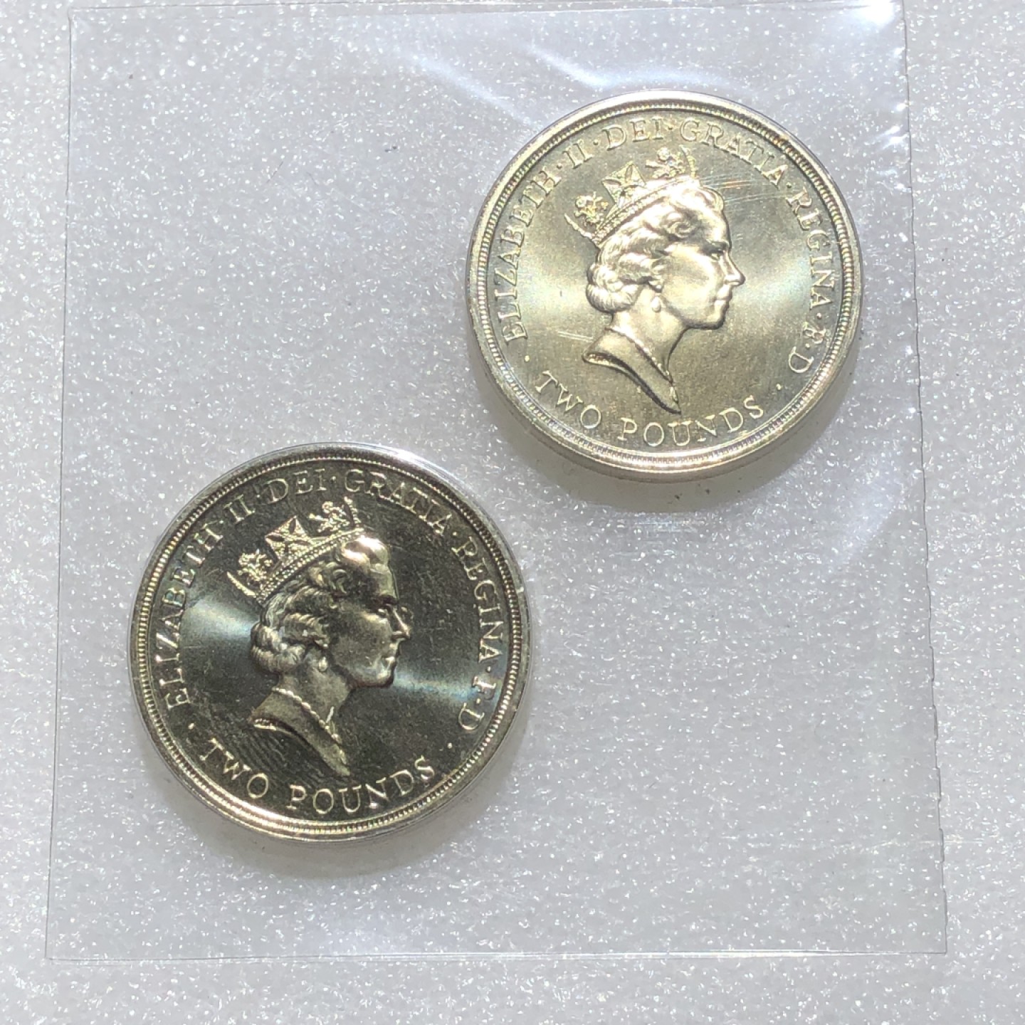 环球钱币第001场 英王国权利法案300周年2镑套币