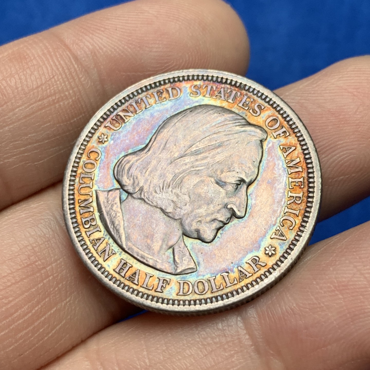 《竞宝斋》三少爷老婆本专场-第156场 (全场包邮) 美国1893年地球半圆银币，极美超五彩