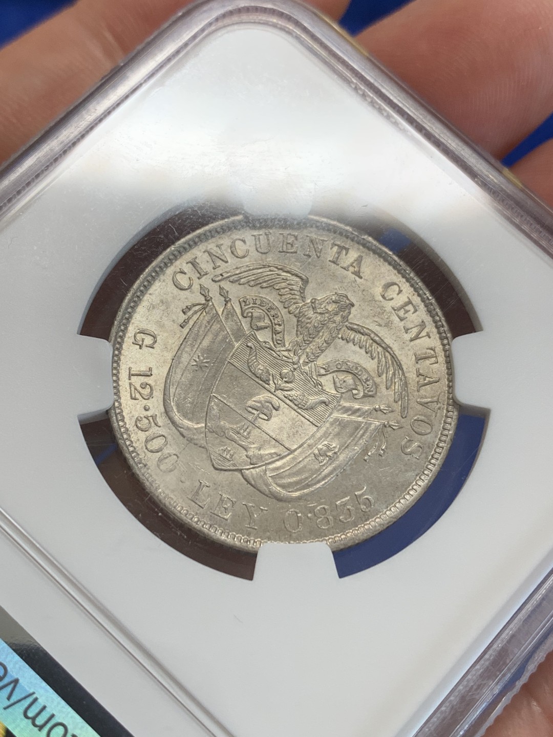 《竞宝斋》三少爷老婆本专场-第156场 (全场包邮) NGC MS62 哥伦比亚1892年50分银币