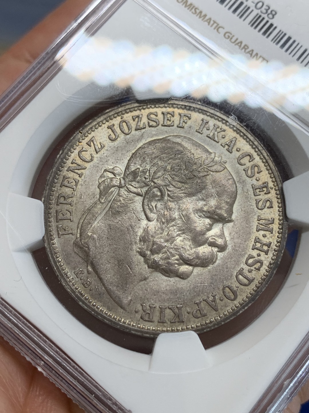 《竞宝斋》三少爷老婆本专场-第156场 (全场包邮) NGC MS61 匈牙利1909年双天使5克朗大银币