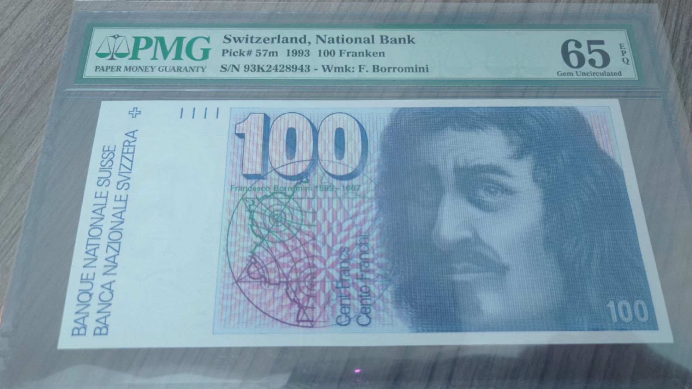 【更多好货继续登录】微拍第59期暨2023年第六期 新品评级币专场 1993年瑞士100法郎 PMG65E