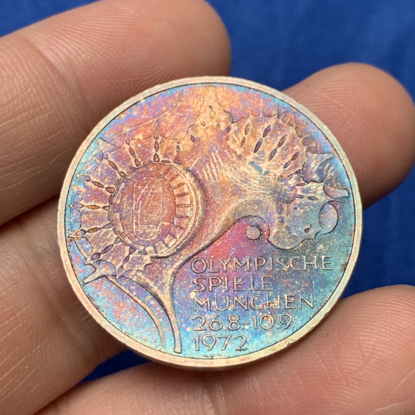 《竞宝斋》三少爷老婆本专场-第156场 (全场包邮) 德国1972年10马克银币，卷首彩色包浆