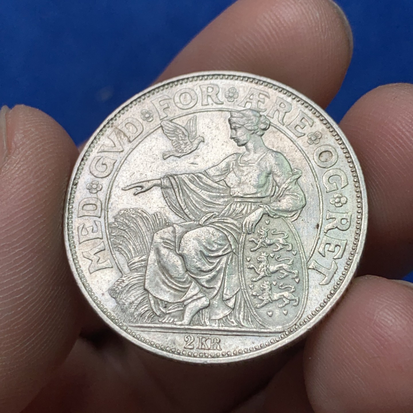 《竞宝斋》三少爷老婆本专场-第156场 (全场包邮) 丹麦1903年2克朗银币