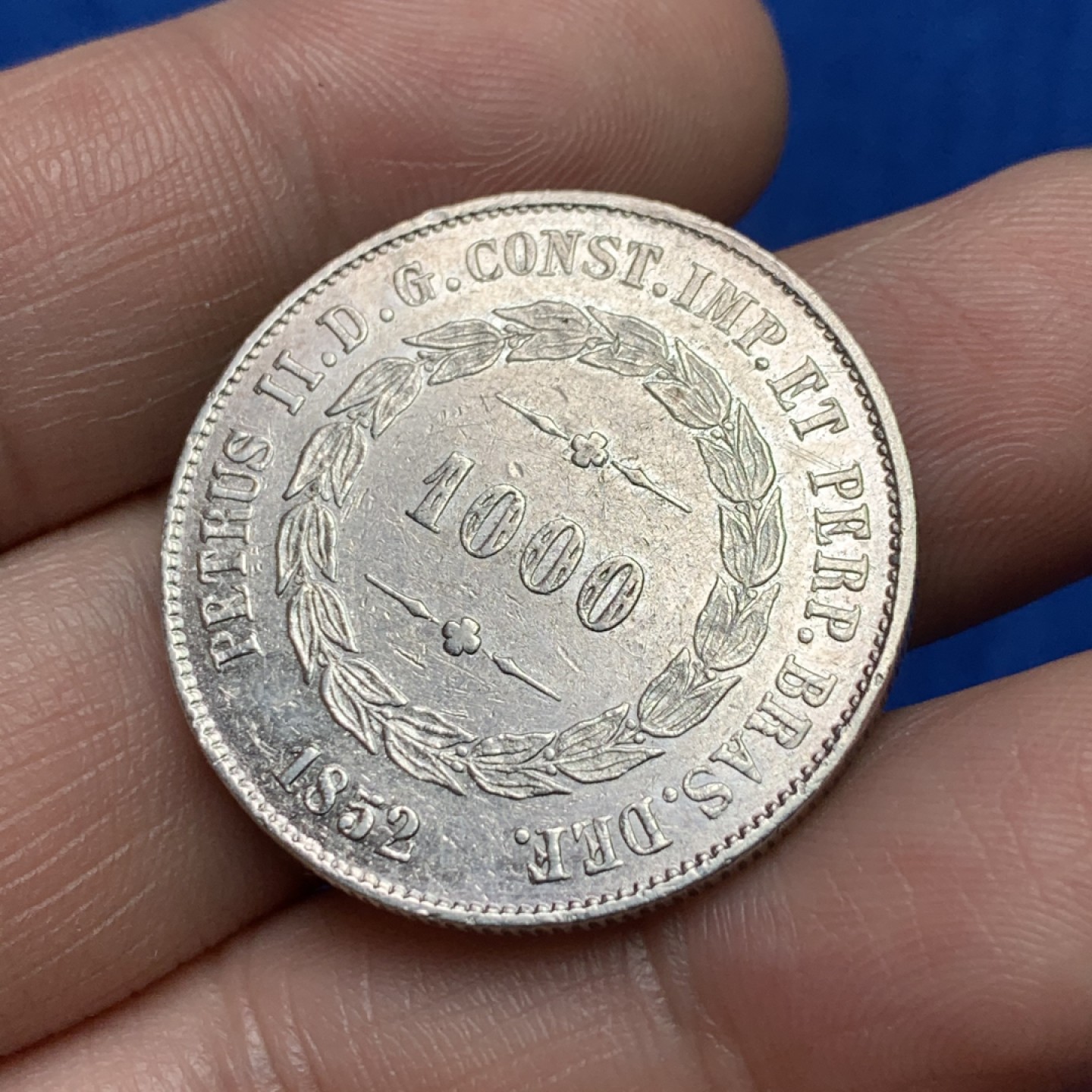 《竞宝斋》三少爷老婆本专场-第156场 (全场包邮) 巴西1852年1000瑞斯银币