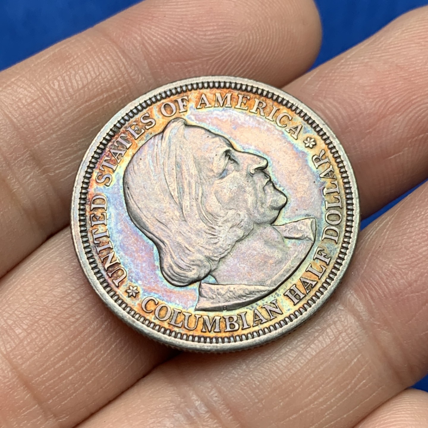 《竞宝斋》三少爷老婆本专场-第156场 (全场包邮) 美国1893年地球半圆银币，极美超五彩