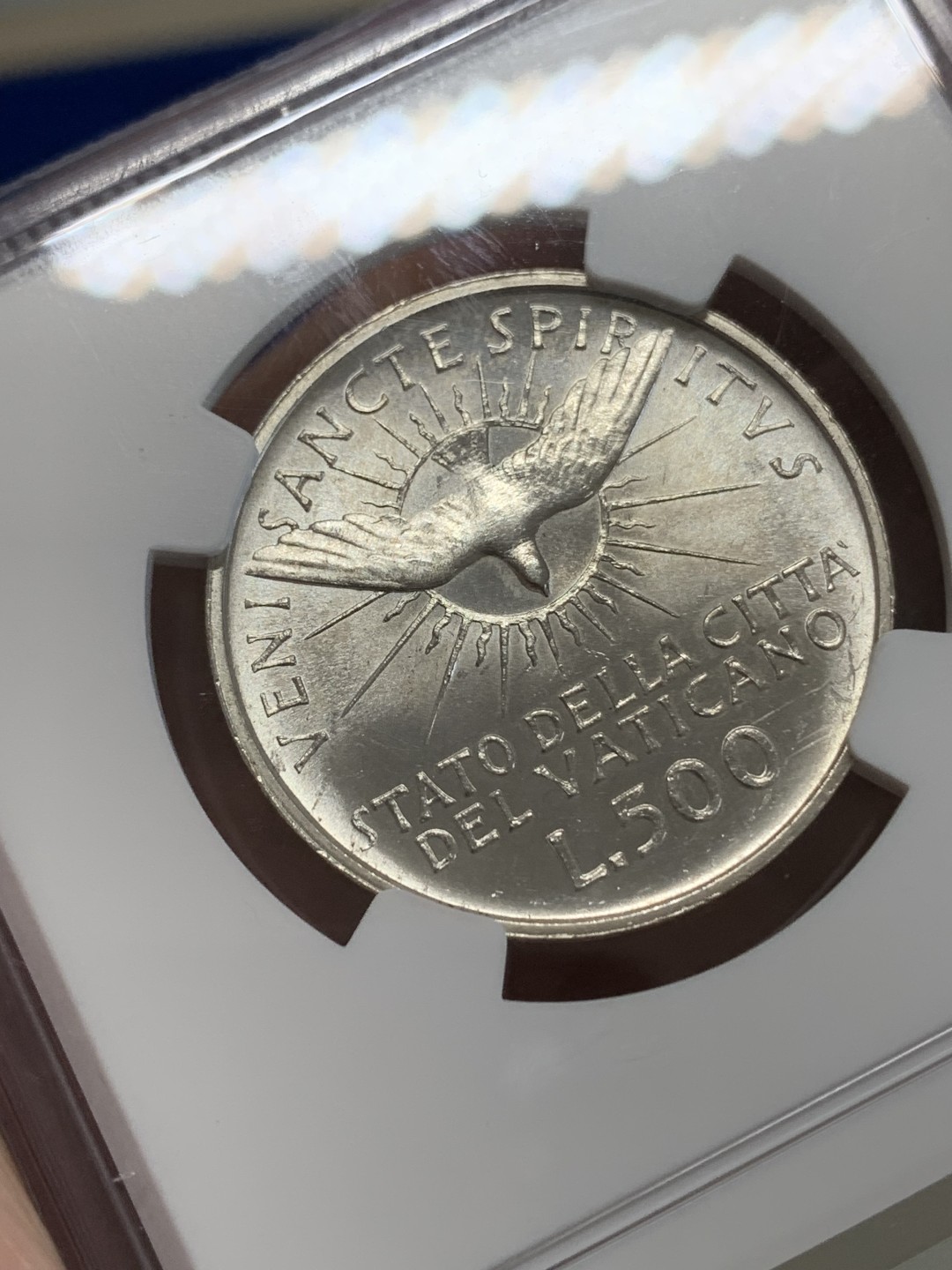 《竞宝斋》三少爷老婆本专场-第156场 (全场包邮) NGC UNCD 梵蒂冈1963年教皇缺位500里拉银币