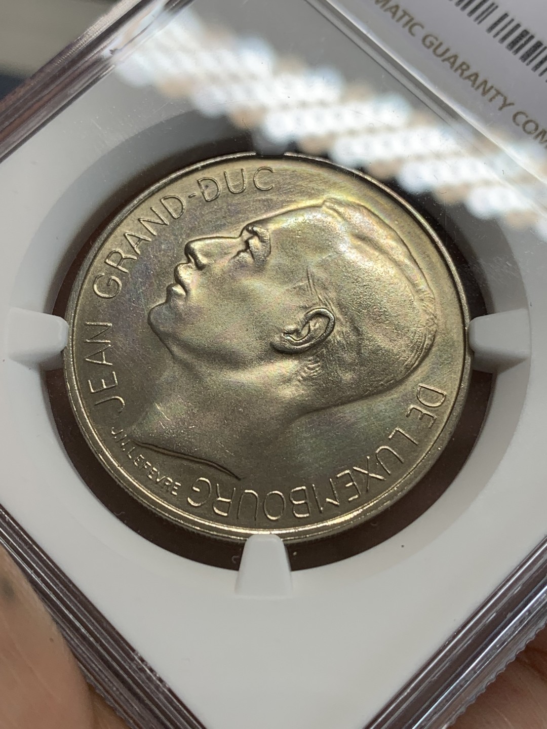 《竞宝斋》三少爷老婆本专场-第156场 (全场包邮) NGC MS64 卢森堡1964年100法郎银币