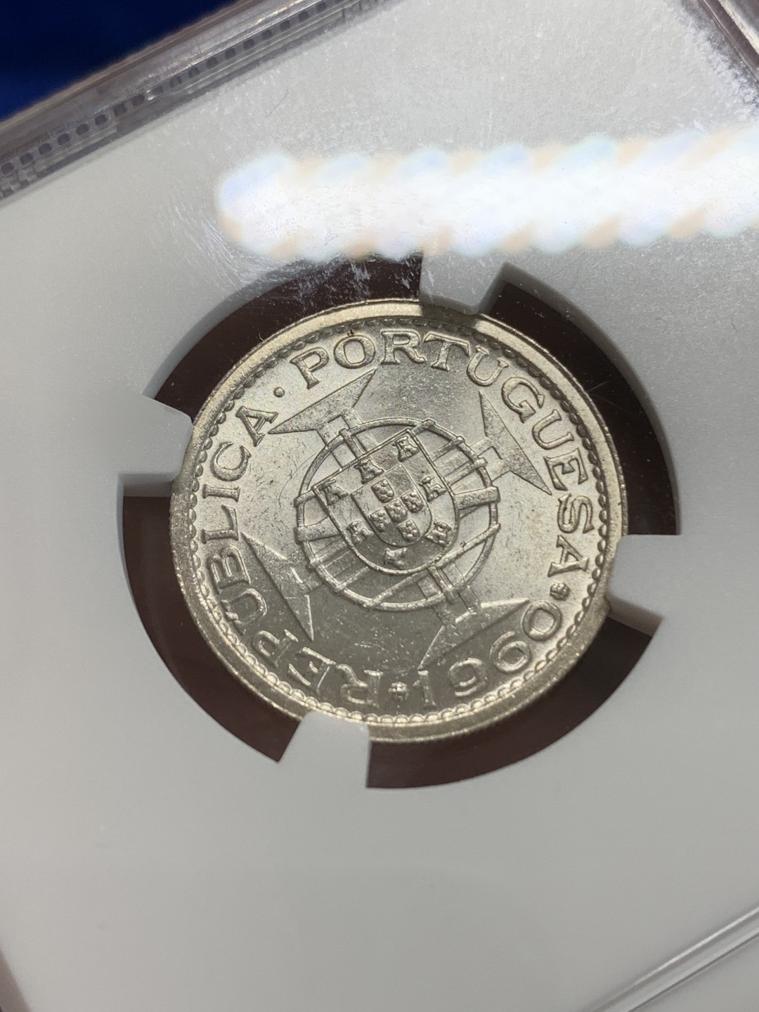 《竞宝斋》三少爷老婆本专场-第156场 (全场包邮) NGC MS64 葡属莫桑比克1960年5埃斯库多银币