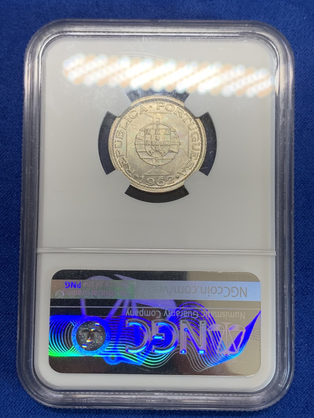 《竞宝斋》三少爷老婆本专场-第156场 (全场包邮) NGC MS64 葡属圣多美和普林西比1962年5埃斯库多银币