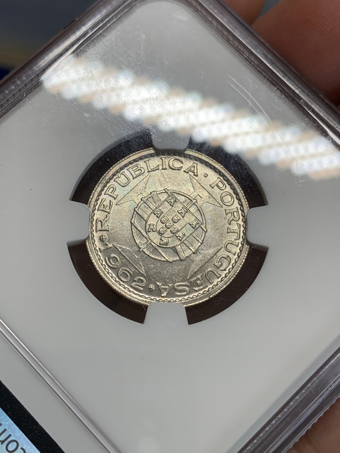 《竞宝斋》三少爷老婆本专场-第156场 (全场包邮) NGC MS64 葡属圣多美和普林西比1962年5埃斯库多银币