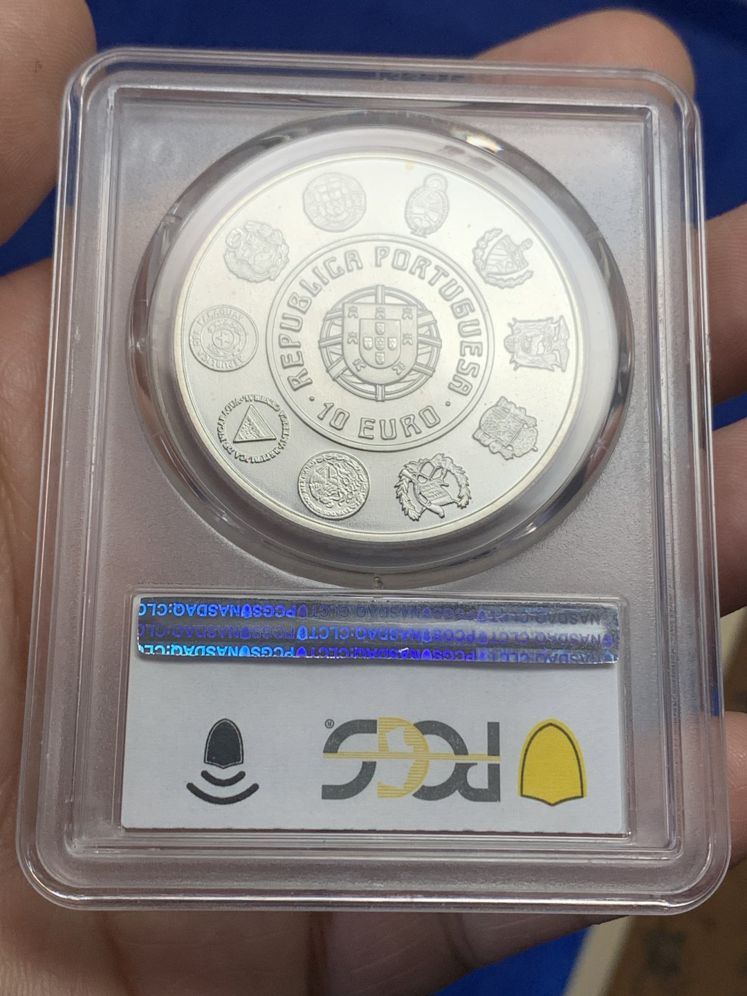 《竞宝斋》三少爷老婆本专场-第156场 (全场包邮) PCGS金盾 MS67 葡萄牙2003年10欧元大银币