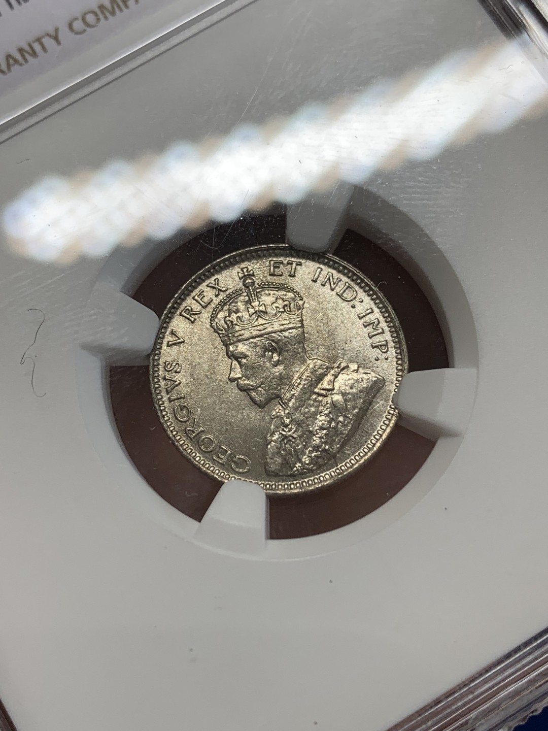 《竞宝斋》三少爷老婆本专场-第156场 (全场包邮) NGC UNCD 英属东非乌干达保护地1912年乔治五世国王头像25分银币