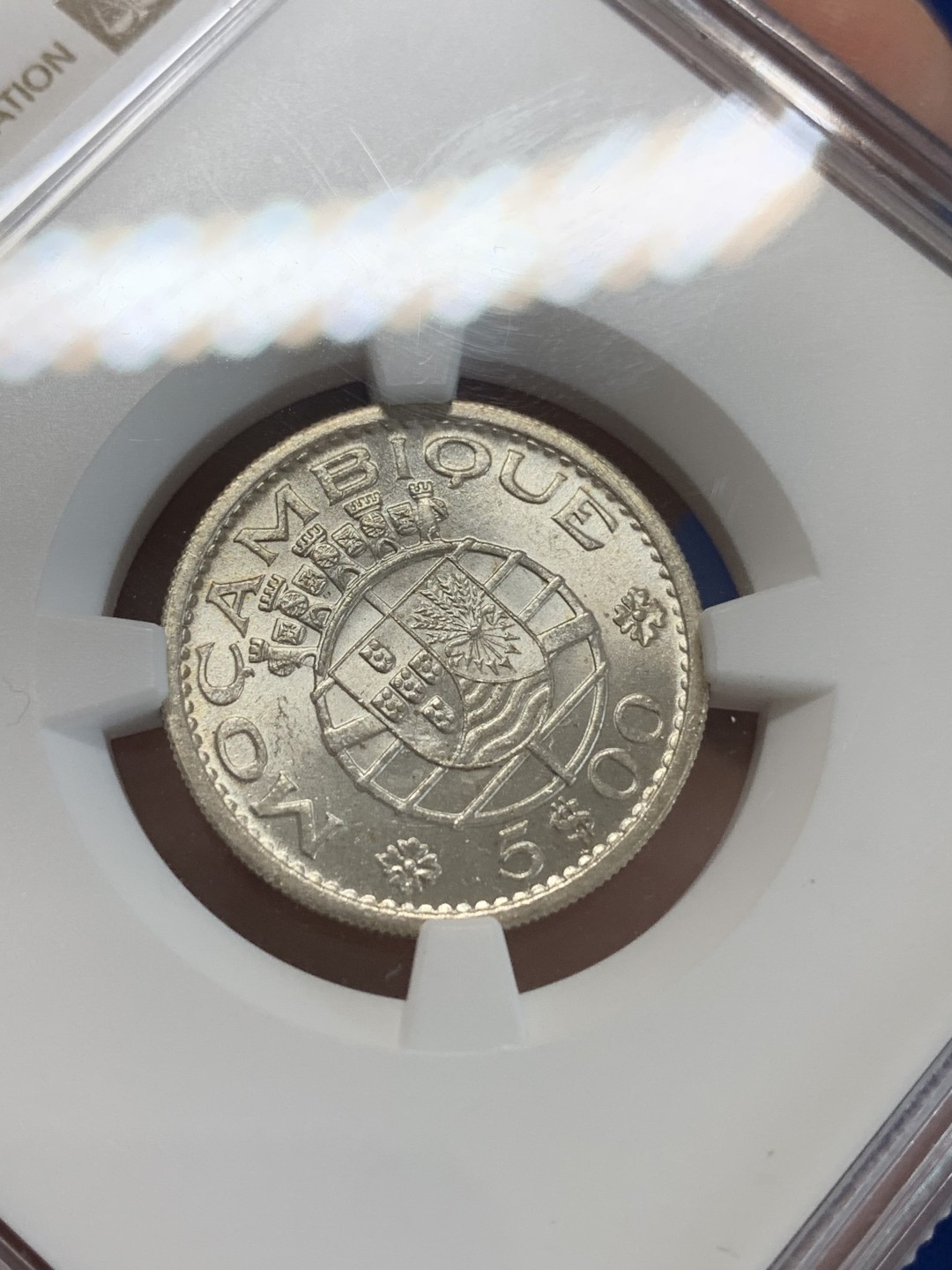 《竞宝斋》三少爷老婆本专场-第156场 (全场包邮) NGC MS64 葡属莫桑比克1960年5埃斯库多银币