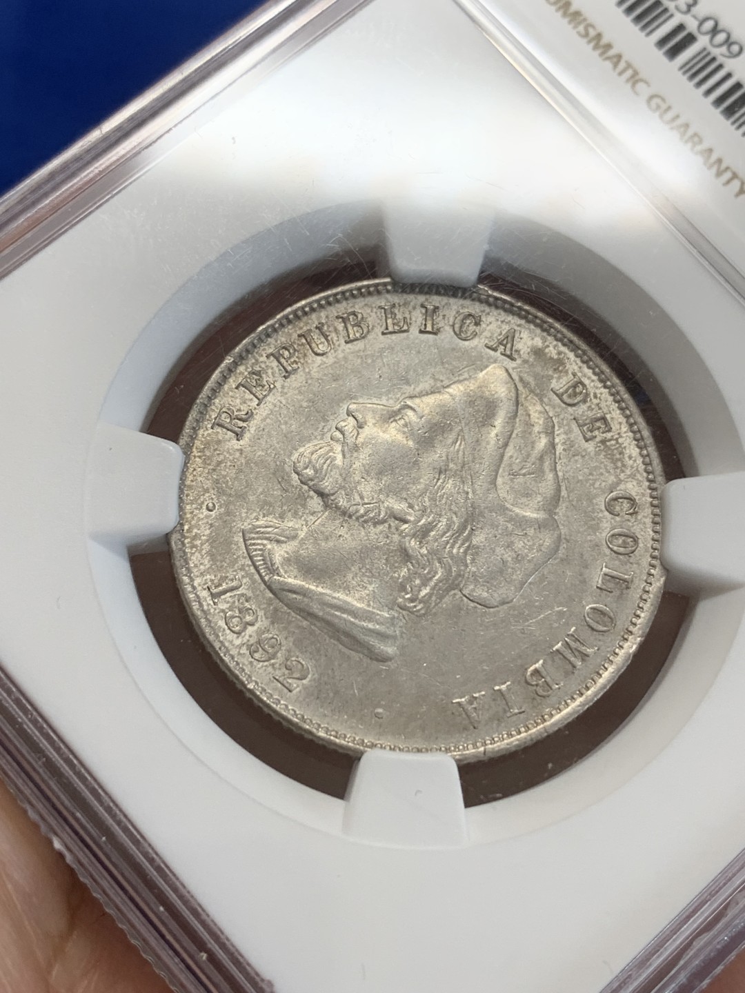 《竞宝斋》三少爷老婆本专场-第156场 (全场包邮) NGC MS62 哥伦比亚1892年50分银币