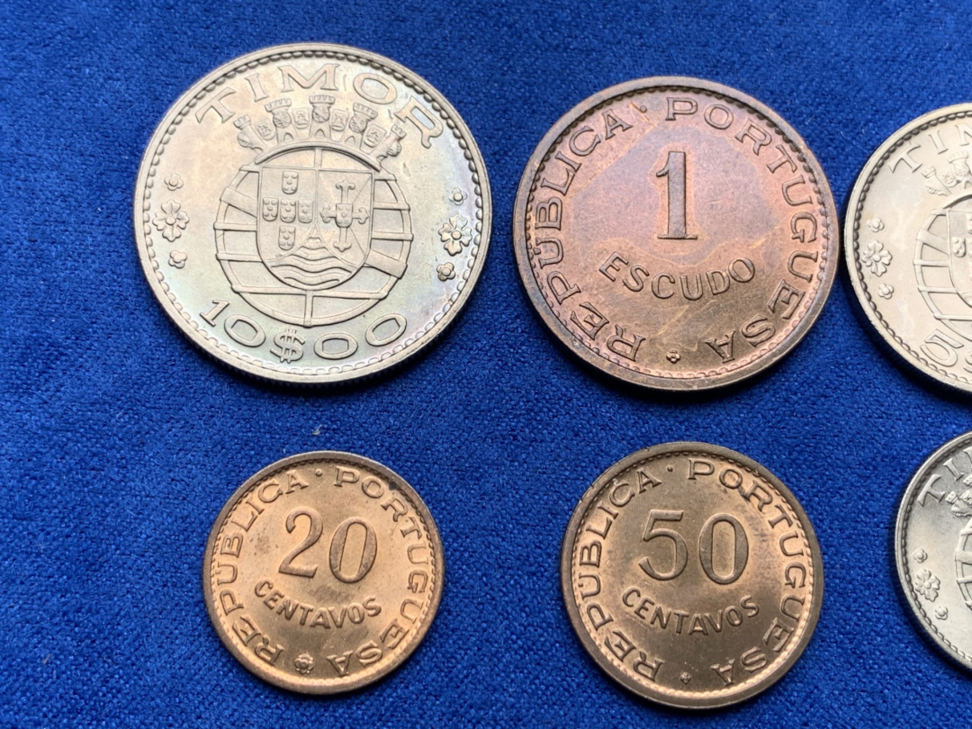 《竞宝斋》三少爷老婆本专场-第156场 (全场包邮) 葡属东帝汶1970年清年份6枚套，原光可评级好品相