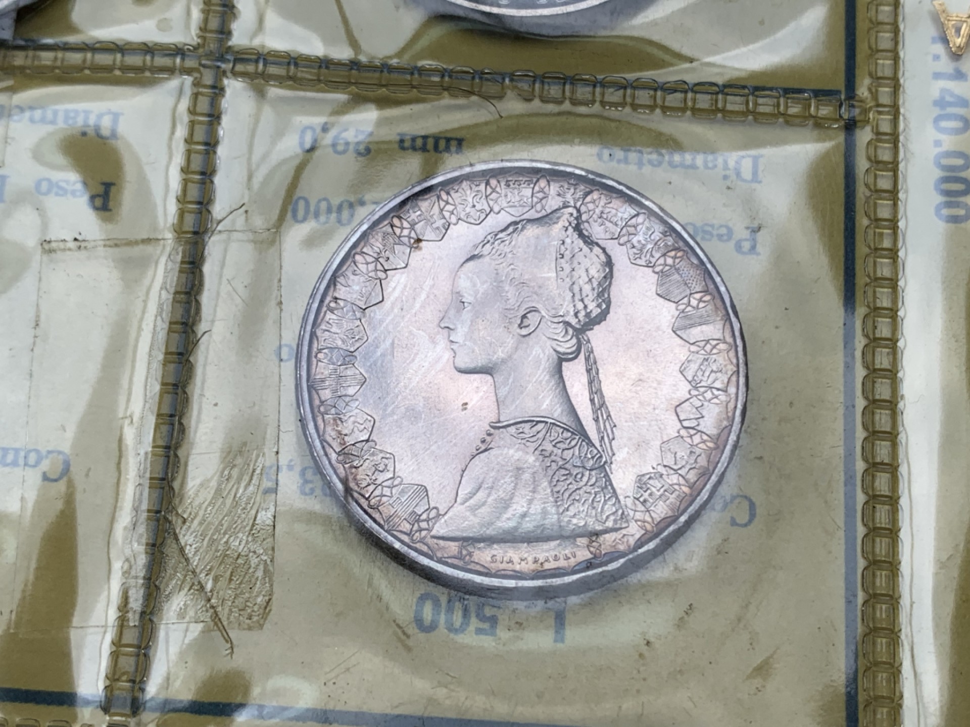 《竞宝斋》三少爷老婆本专场-第156场 (全场包邮) 意大利1970年9枚套，含2枚银币，带证书