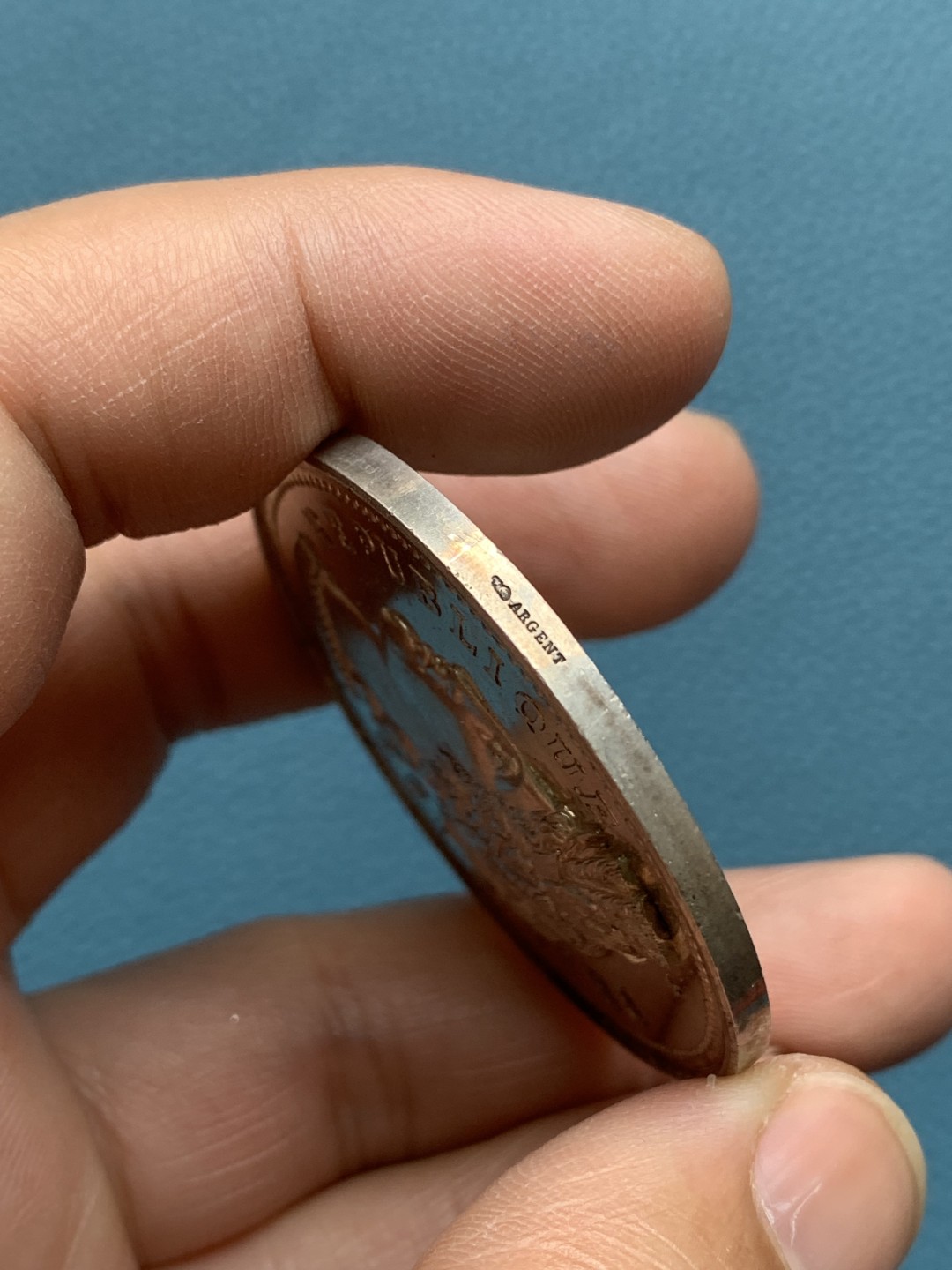 《竞宝斋》三少爷老婆本专场-第156场 (全场包邮) 法国20世纪初谷物女神头像农业大银章，丰饶角+ARGENT边铭，直径46mm，重量47.06g，带原盒