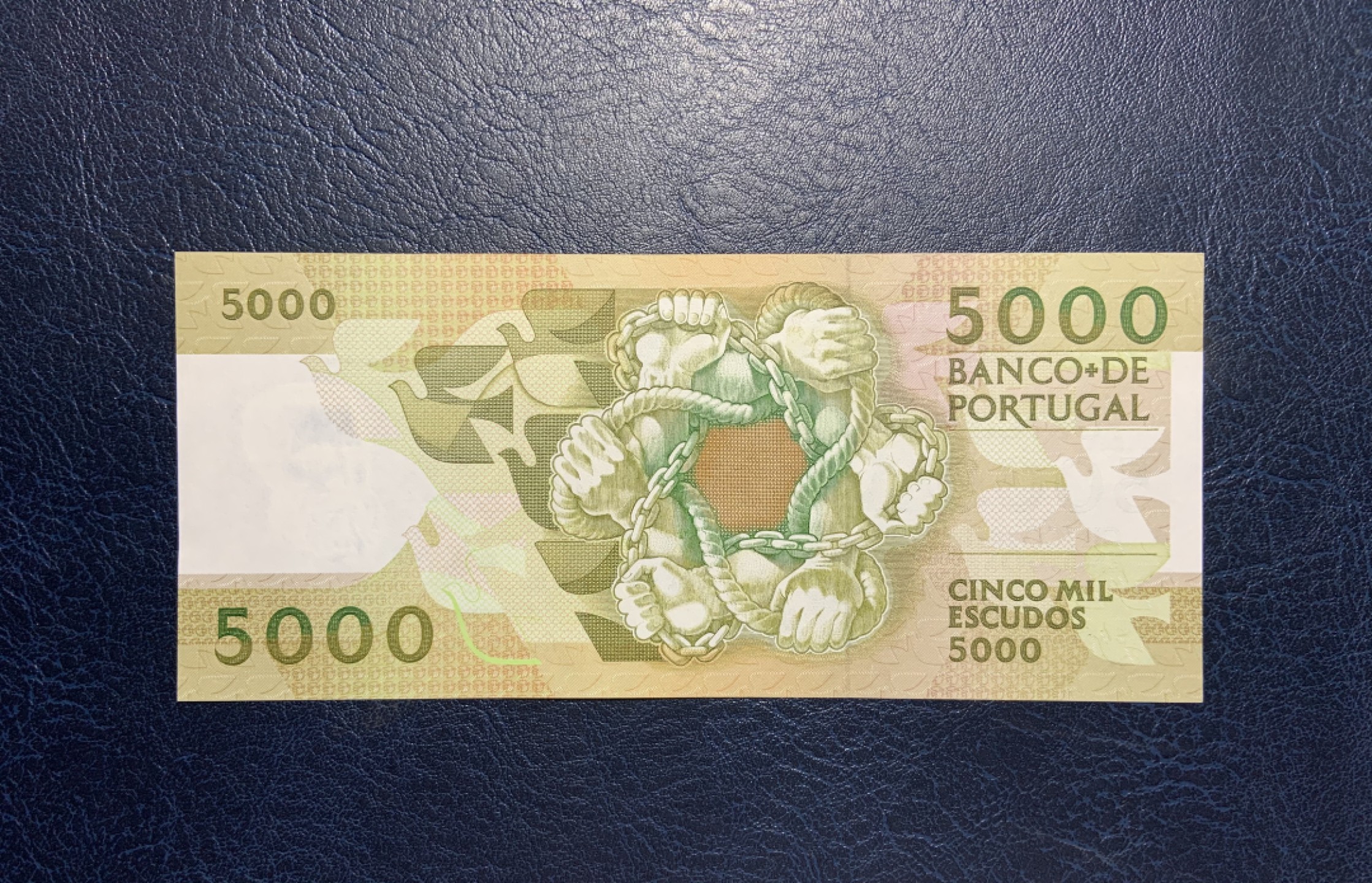 收藏联盟Quantum Auction 第253期拍卖  葡萄牙1993年5000埃斯库多 品相UNC 水印有点轻微潮斑