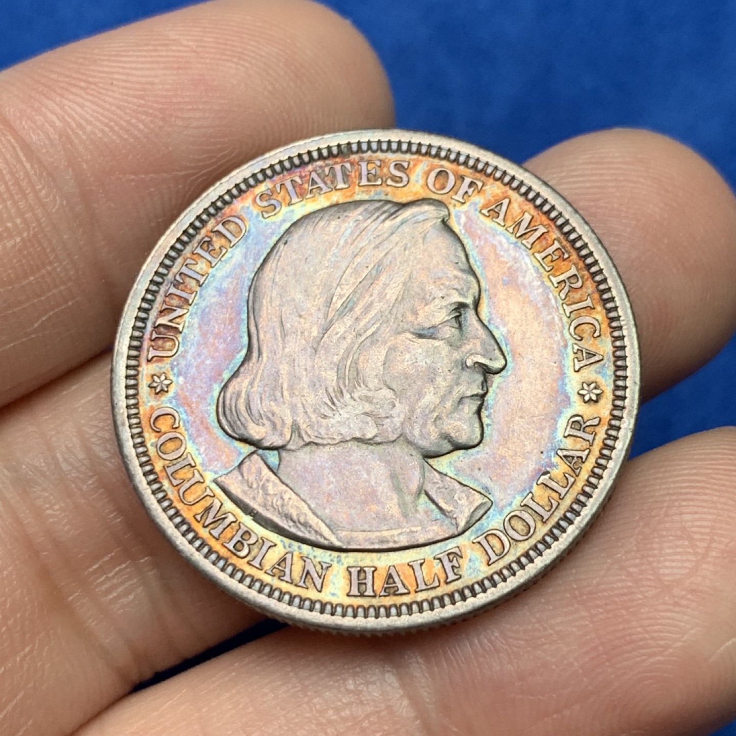 《竞宝斋》三少爷老婆本专场-第156场 (全场包邮) 美国1893年地球半圆银币，极美超五彩