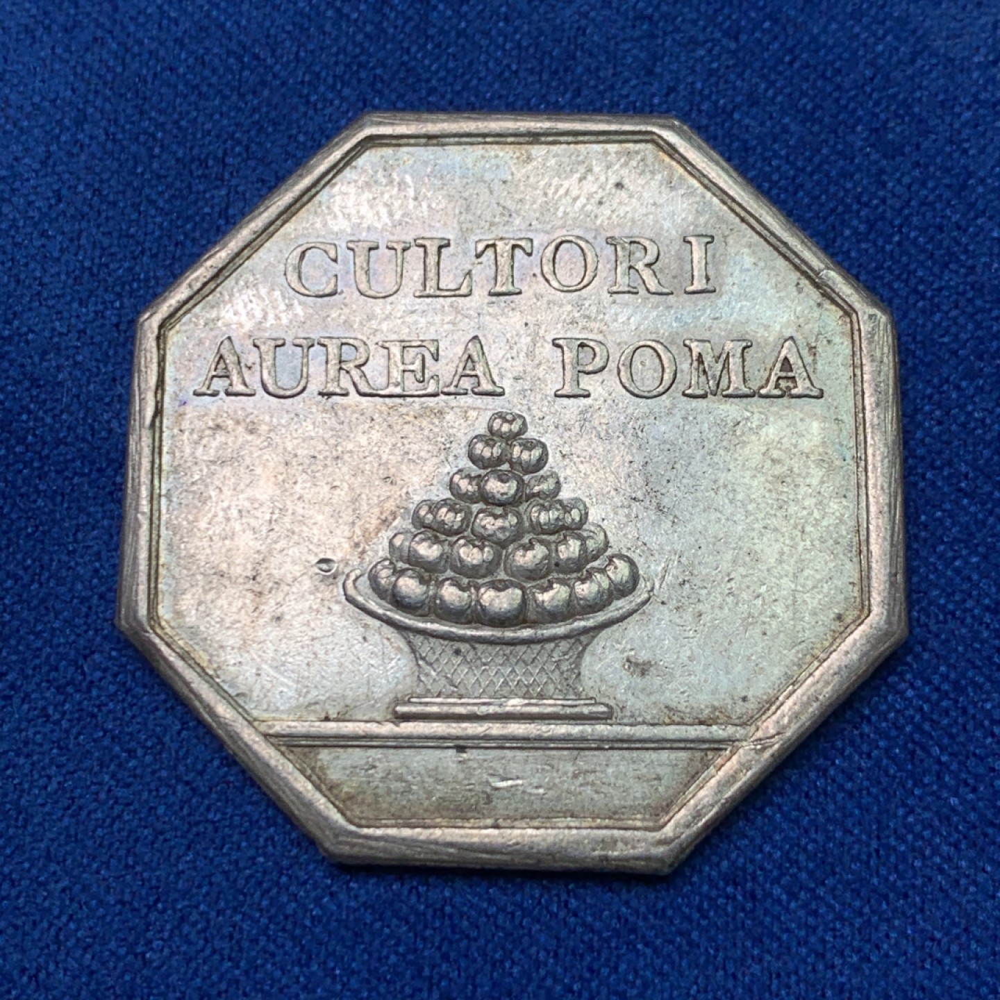 《竞宝斋》三少爷老婆本专场-第156场 (全场包邮) 法国19世纪沃塞尔斯宫八角代用银币，早期无边铭，对边直径31.5mm，重量12.26g