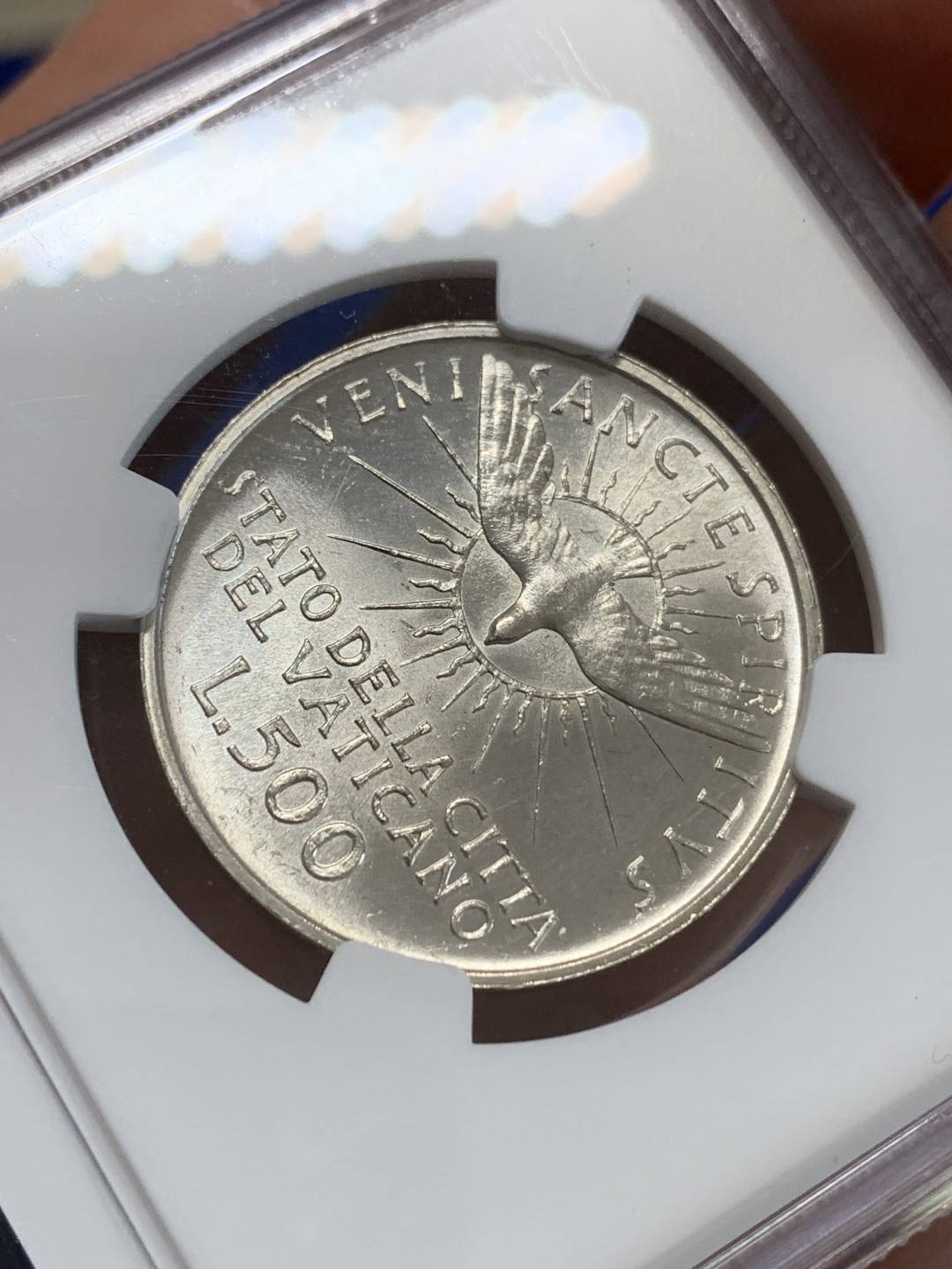 《竞宝斋》三少爷老婆本专场-第156场 (全场包邮) NGC UNCD 梵蒂冈1963年教皇缺位500里拉银币