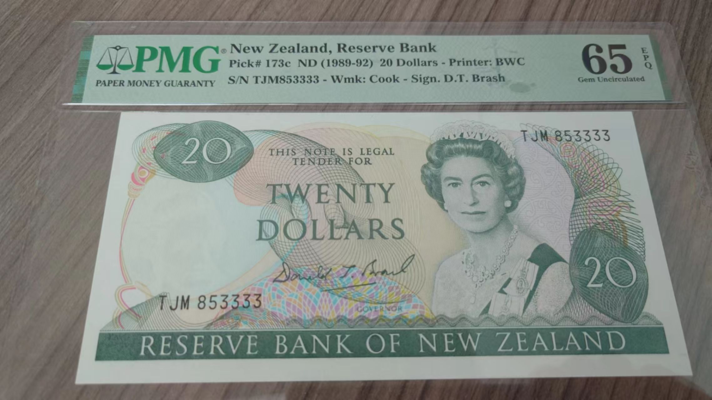 【更多好货继续登录】微拍第59期暨2023年第六期 新品评级币专场 1989～92年新西兰20元 PMG65E 无47狮子号3333罕见
