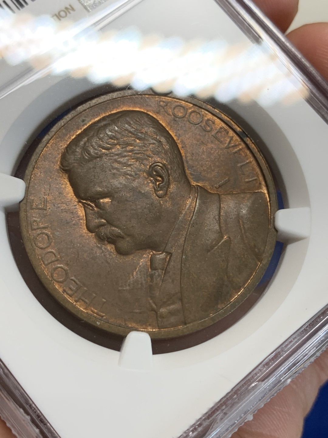 《竞宝斋》三少爷老婆本专场-第156场 (全场包邮) NGC MS63BN 美国1905年西奥多·罗斯福官方就职铜奖章