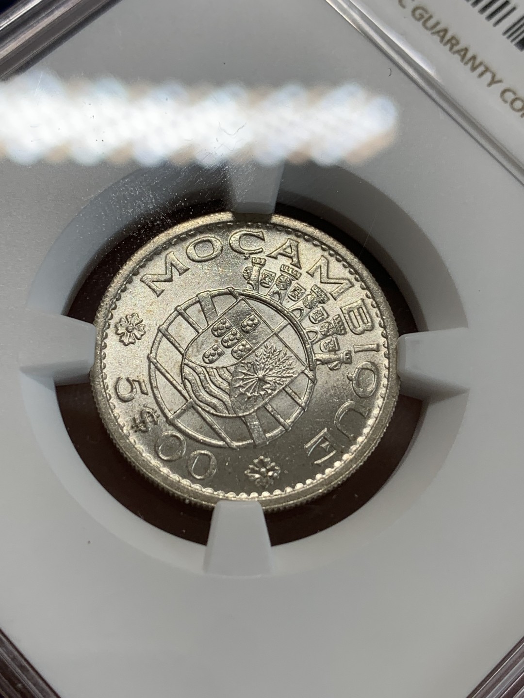 《竞宝斋》三少爷老婆本专场-第156场 (全场包邮) NGC MS64 葡属莫桑比克1960年5埃斯库多银币