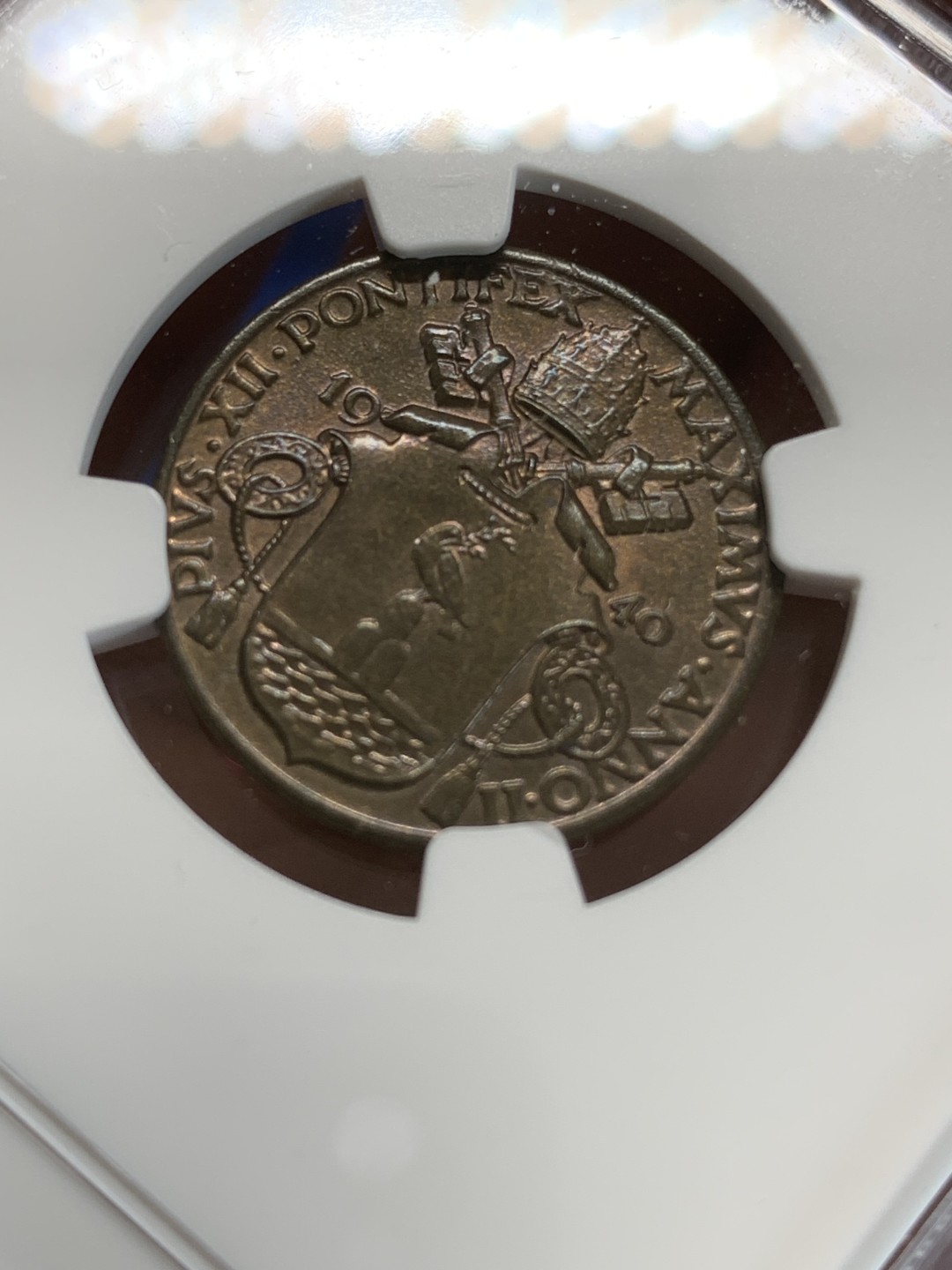 《竞宝斋》三少爷老婆本专场-第156场 (全场包邮) NGC MS64 梵蒂冈1940年10分铜币，高分不易