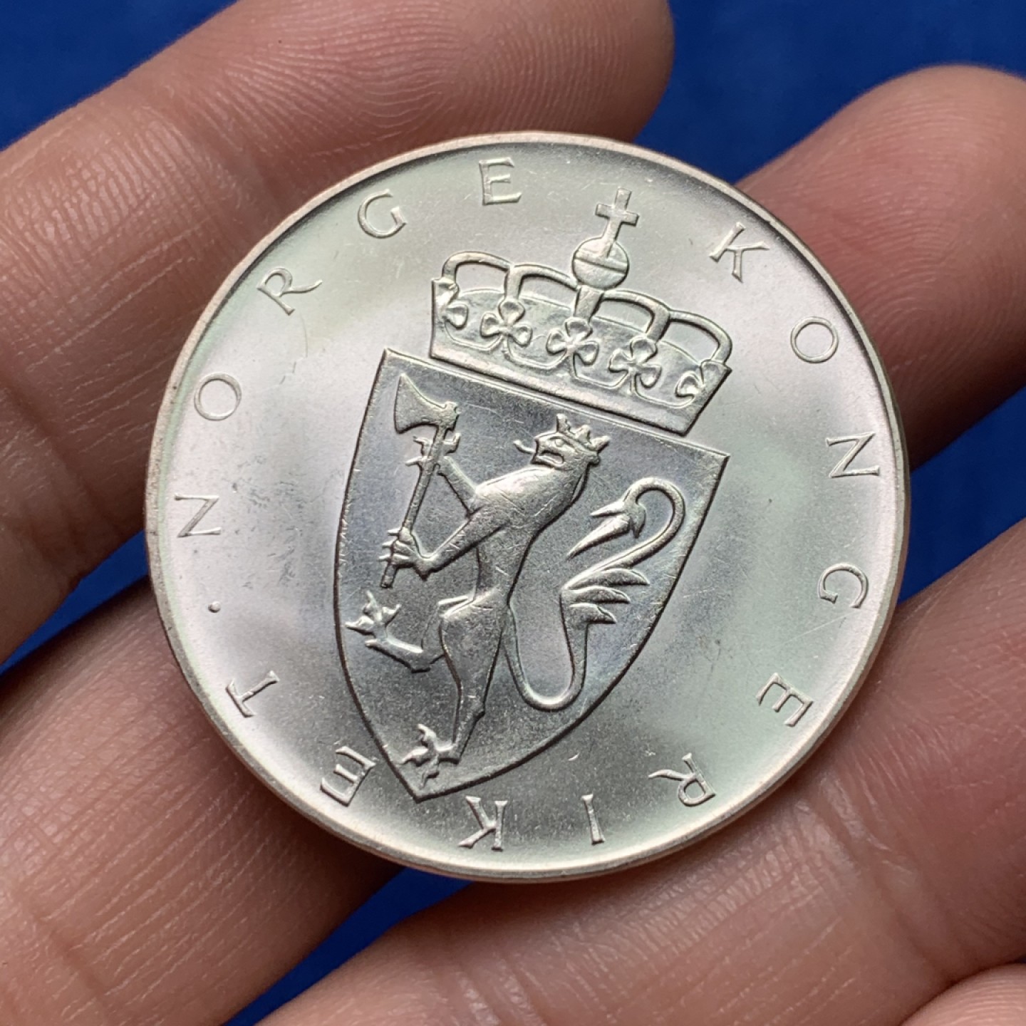 《竞宝斋》三少爷老婆本专场-第156场 (全场包邮) 挪威1964年宪法150周年纪念银币，原光可评级好品相