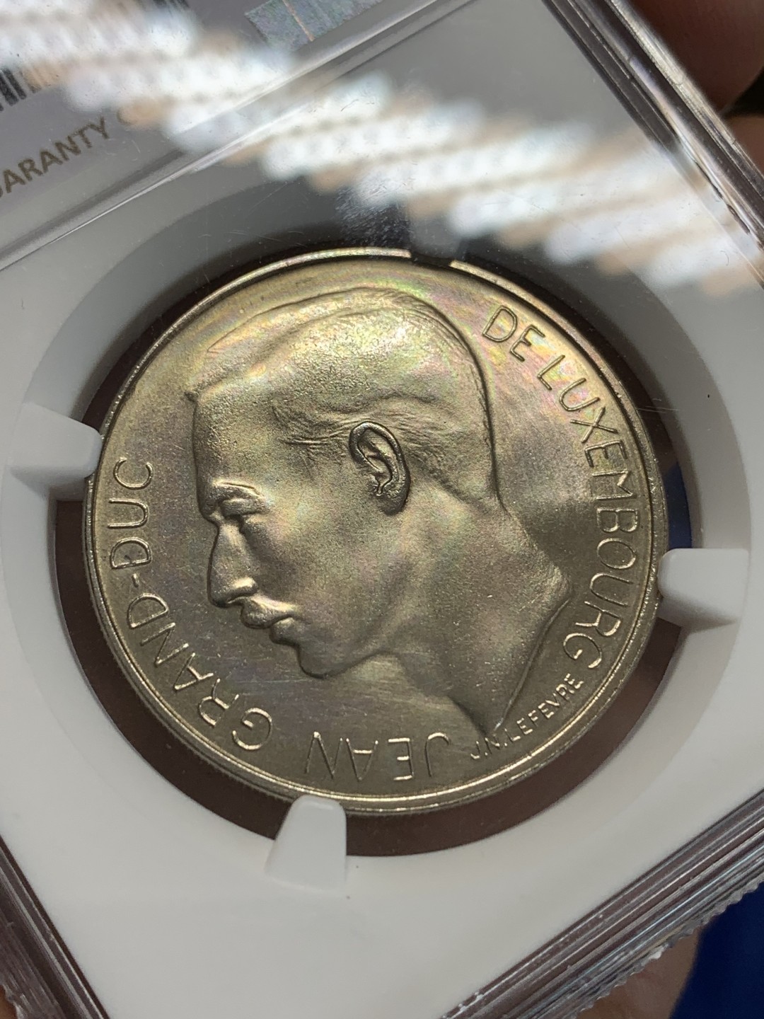 《竞宝斋》三少爷老婆本专场-第156场 (全场包邮) NGC MS64 卢森堡1964年100法郎银币