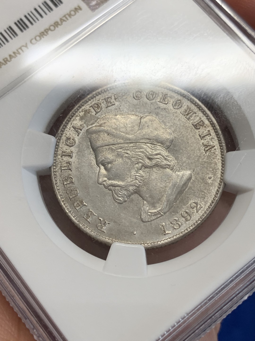 《竞宝斋》三少爷老婆本专场-第156场 (全场包邮) NGC MS62 哥伦比亚1892年50分银币