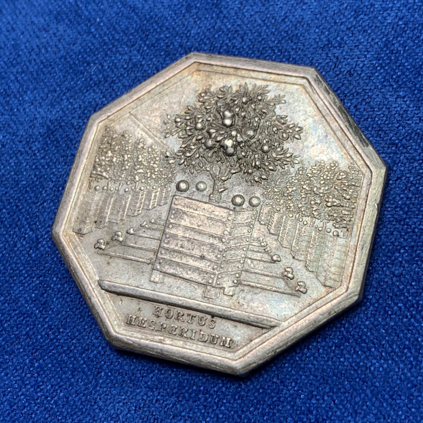 《竞宝斋》三少爷老婆本专场-第156场 (全场包邮) 法国19世纪沃塞尔斯宫八角代用银币，早期无边铭，对边直径31.5mm，重量12.26g