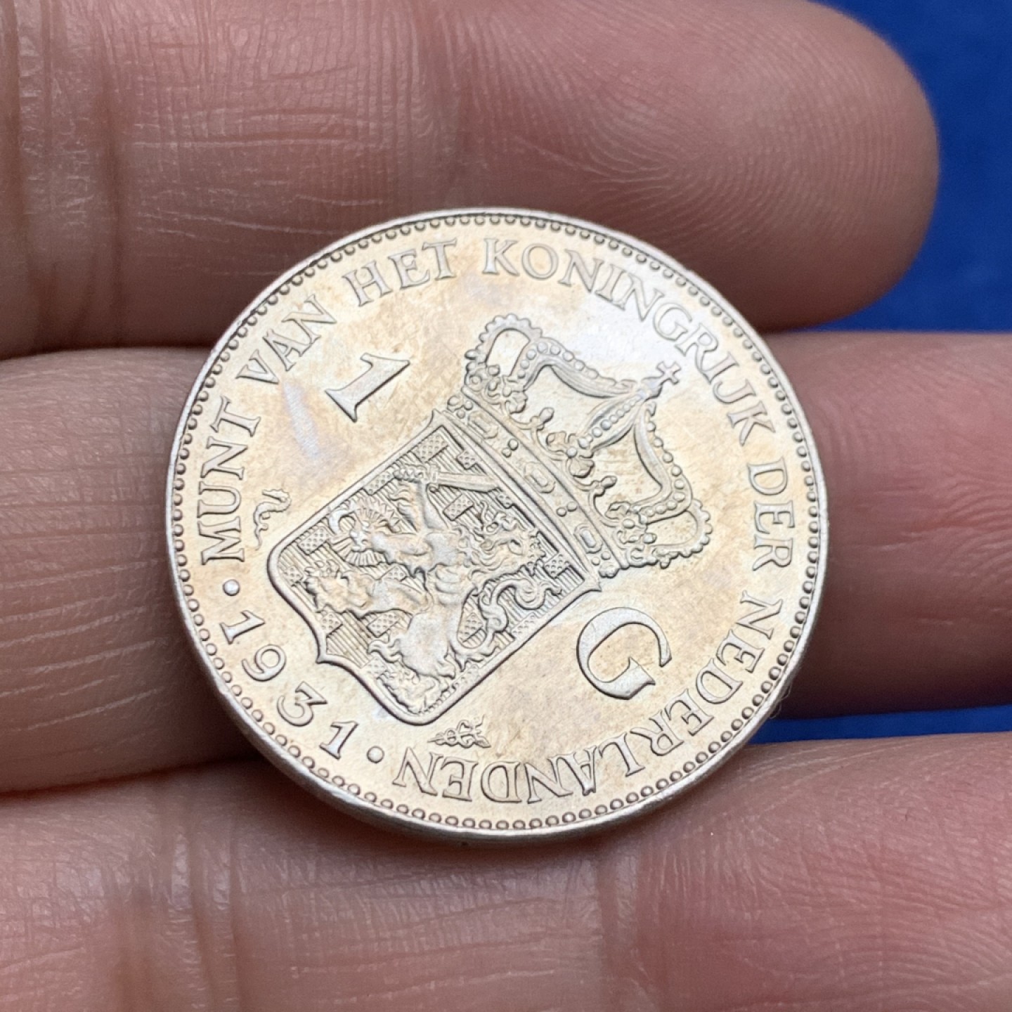 《竞宝斋》三少爷老婆本专场-第156场 (全场包邮) 荷兰1931年威廉明娜女王头像1盾小银币