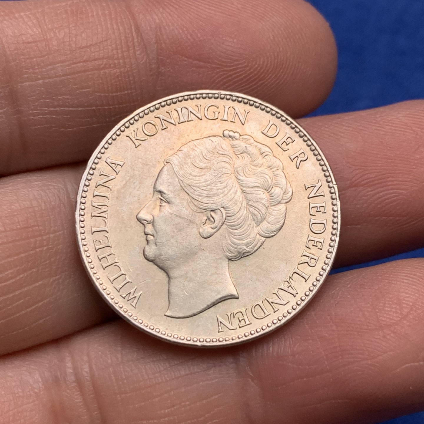 《竞宝斋》三少爷老婆本专场-第156场 (全场包邮) 荷兰1931年威廉明娜女王头像1盾小银币