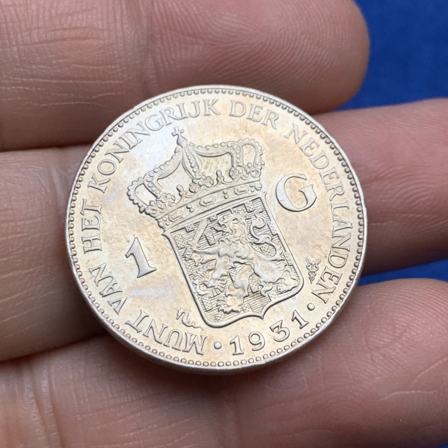 《竞宝斋》三少爷老婆本专场-第156场 (全场包邮) 荷兰1931年威廉明娜女王头像1盾小银币