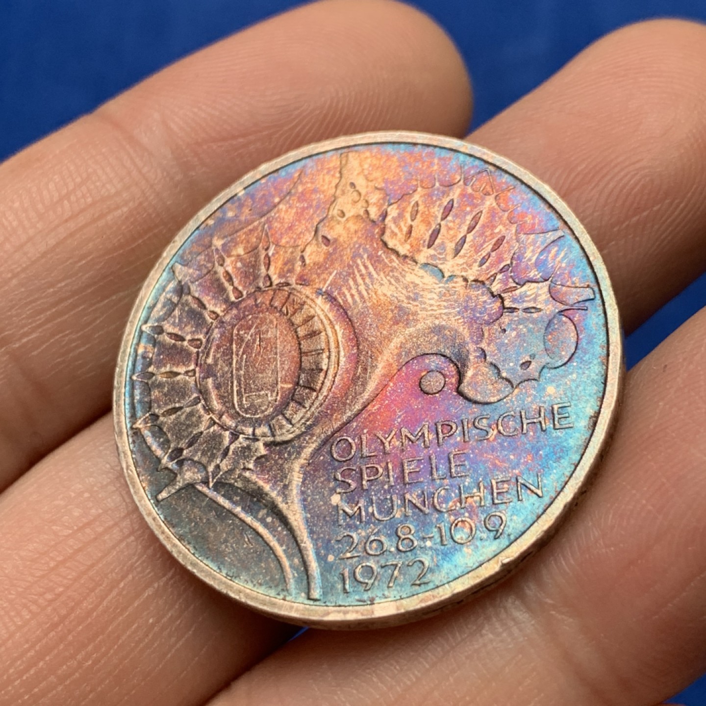 《竞宝斋》三少爷老婆本专场-第156场 (全场包邮) 德国1972年10马克银币，卷首彩色包浆