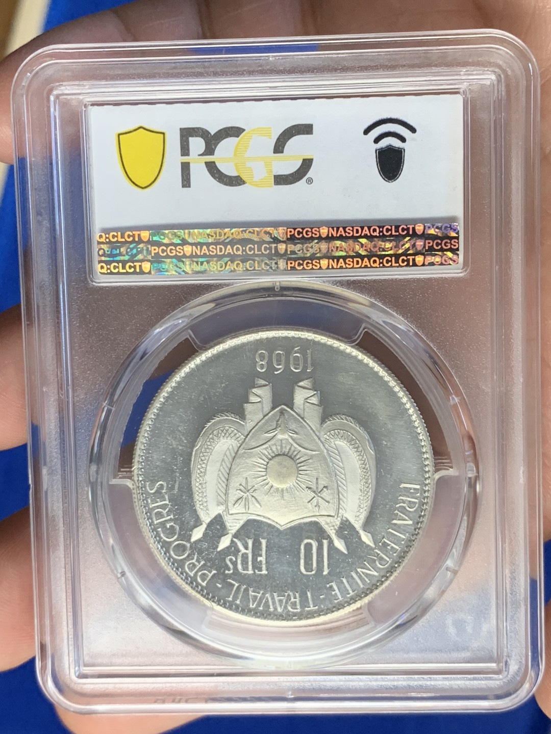 《竞宝斋》三少爷老婆本专场-第156场 (全场包邮) PCGS金盾 PR66DCAM 尼日尔1968年狮子10法郎精制大银币