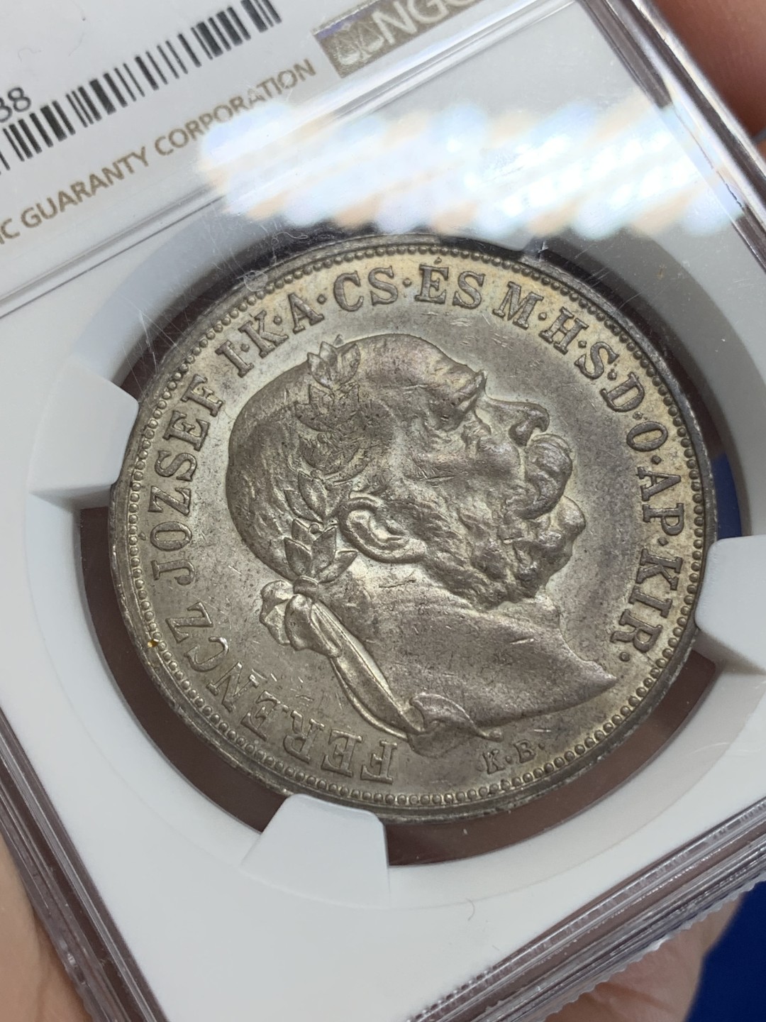 《竞宝斋》三少爷老婆本专场-第156场 (全场包邮) NGC MS61 匈牙利1909年双天使5克朗大银币