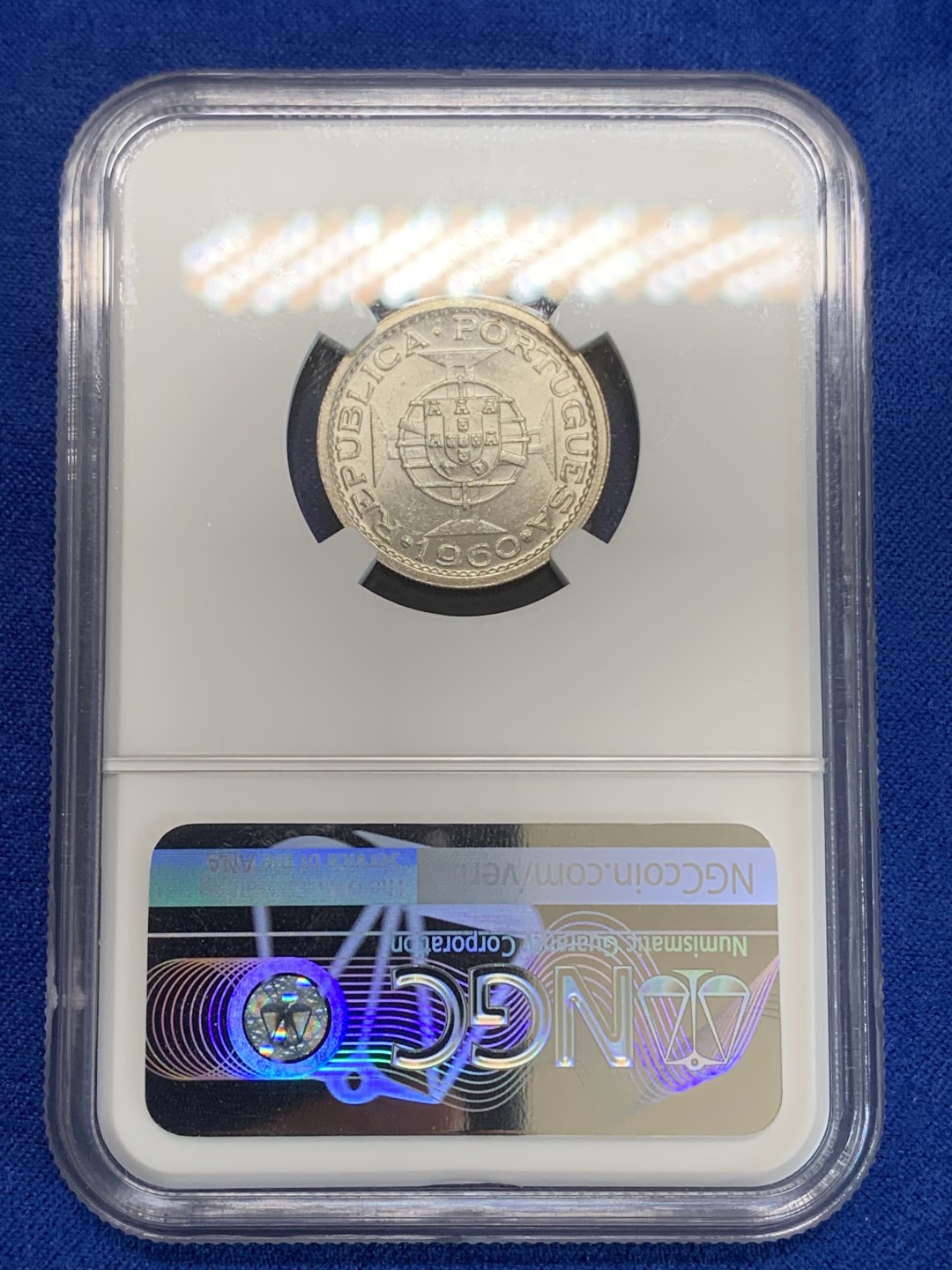 《竞宝斋》三少爷老婆本专场-第156场 (全场包邮) NGC MS64 葡属莫桑比克1960年5埃斯库多银币