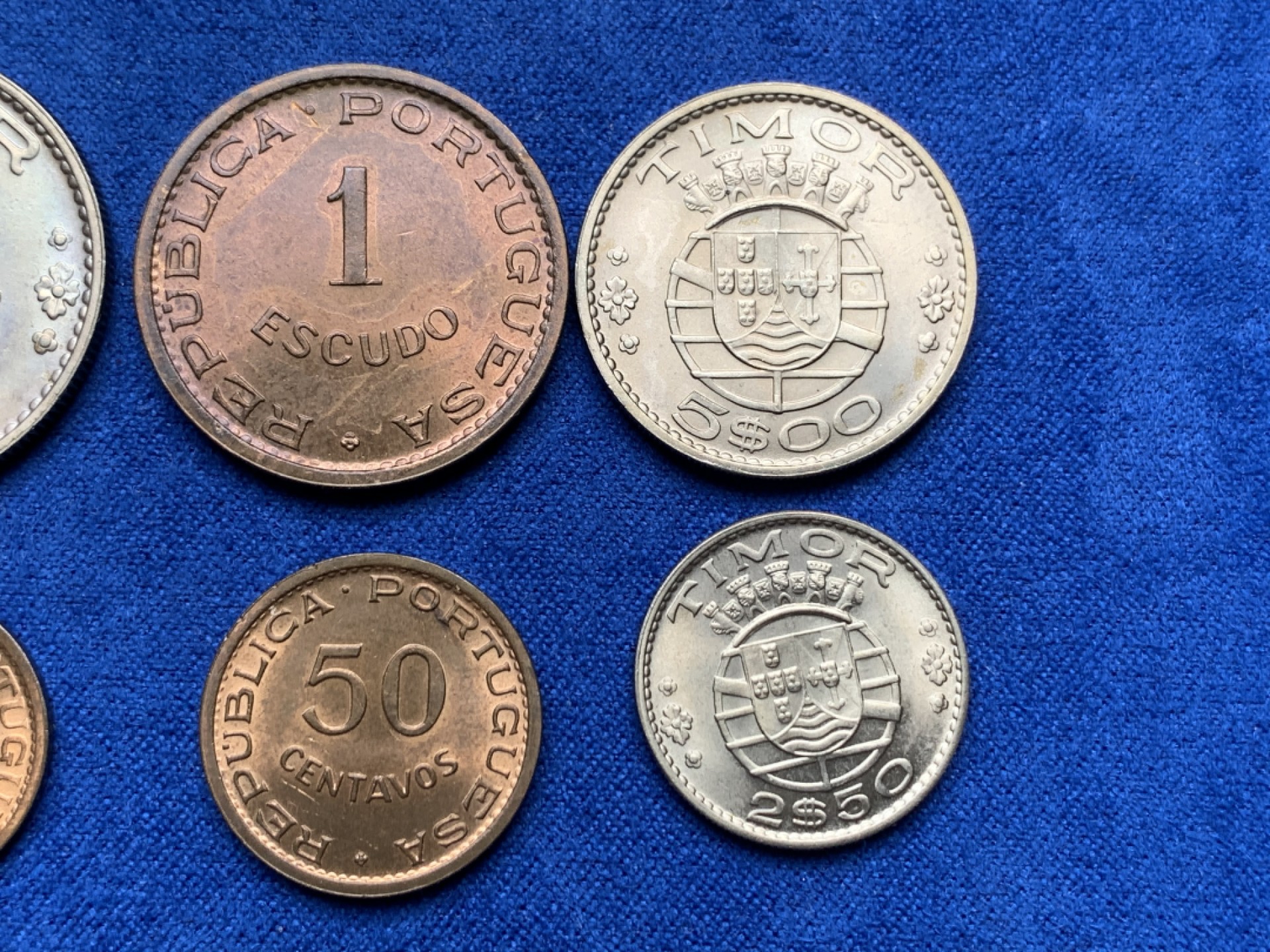 《竞宝斋》三少爷老婆本专场-第156场 (全场包邮) 葡属东帝汶1970年清年份6枚套，原光可评级好品相