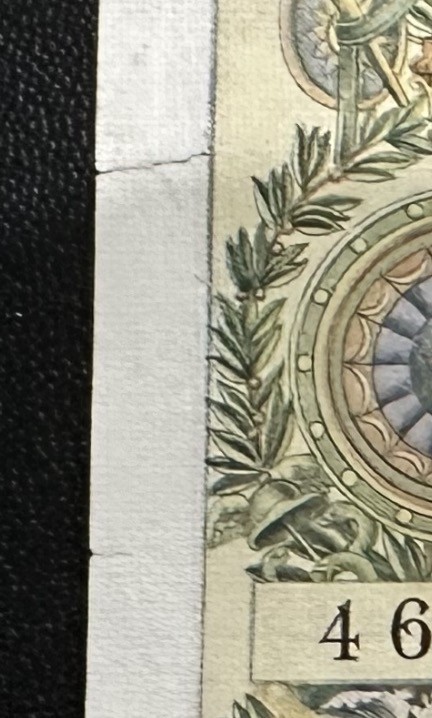 《外钞收藏家》第二百六十三期（连拍第一场） 1957年法国1万法郎 拿破仑 边上有裂口  品相参考图片