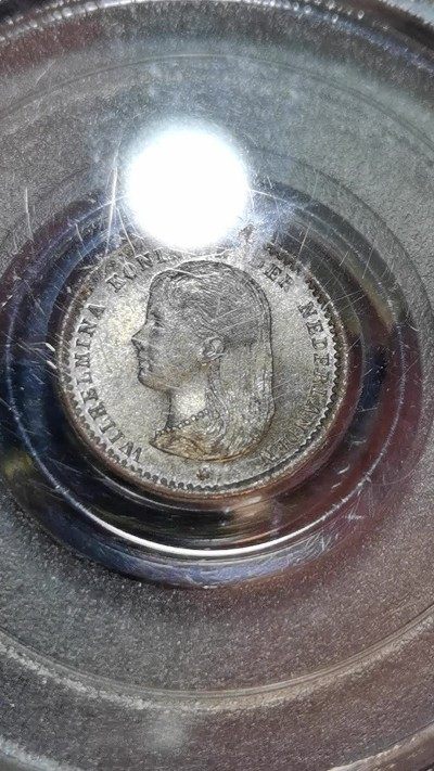 PCGS-MS66荷兰1892年威廉明娜女王萝莉头10分银币银萝莉